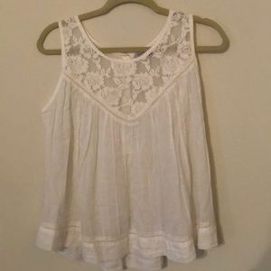 WORLD MARKET - WHITE LACE TANK TOP
